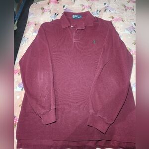 Ralph Lauren Burgundy Polo Shirt Size L
